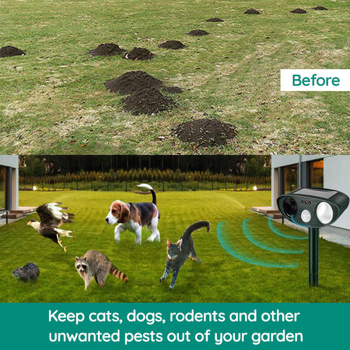 Outdoor Squirrel Repellent Solar Powered Yard Defender