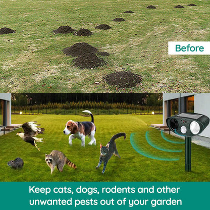 Outdoor Squirrel Repellent Solar Powered Yard Defender