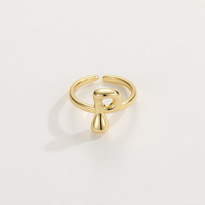 Personalized Fun Alphabet Initial Ring