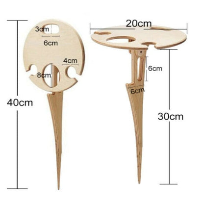 Compact Collapsible Wine Table Outdoor Folding Holder