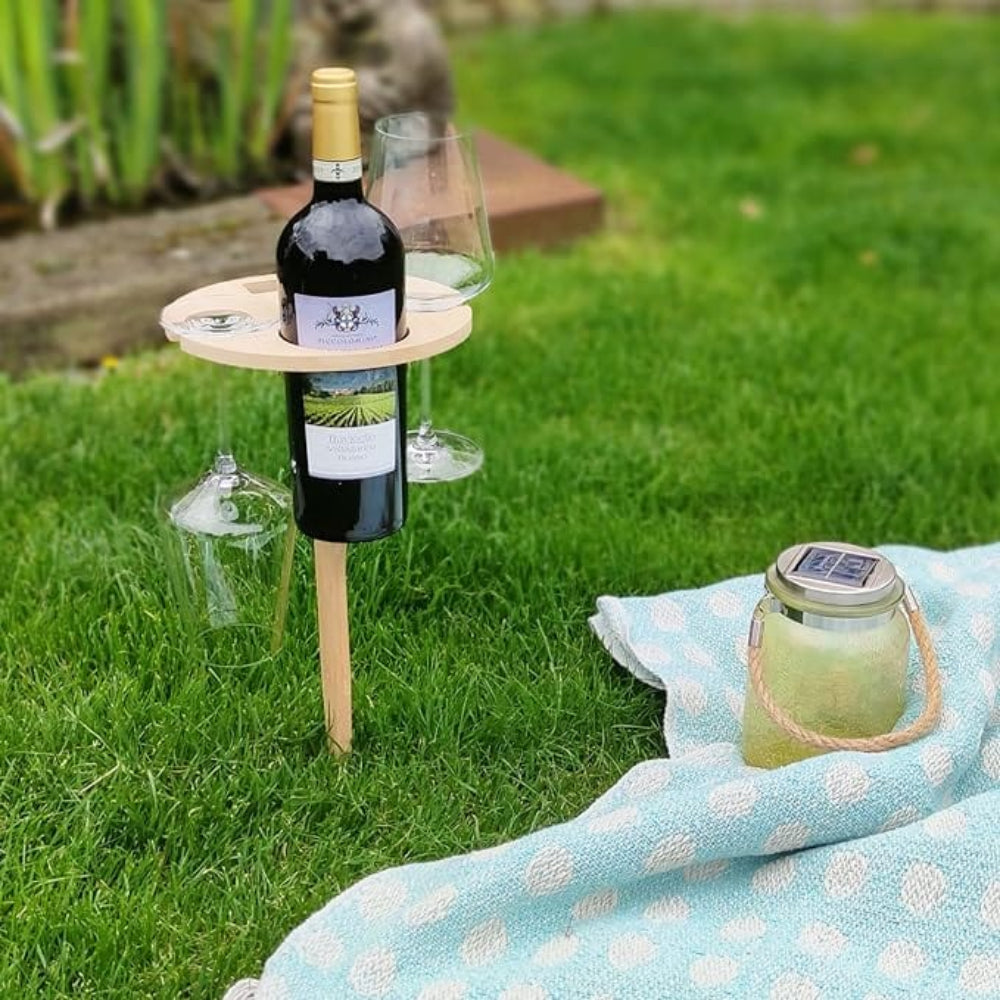 Compact Collapsible Wine Table Outdoor Folding Holder