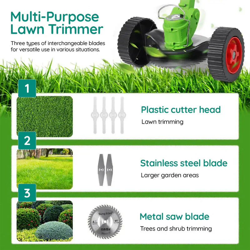 Easy Cut Cordless Electric Lawn Trimmer