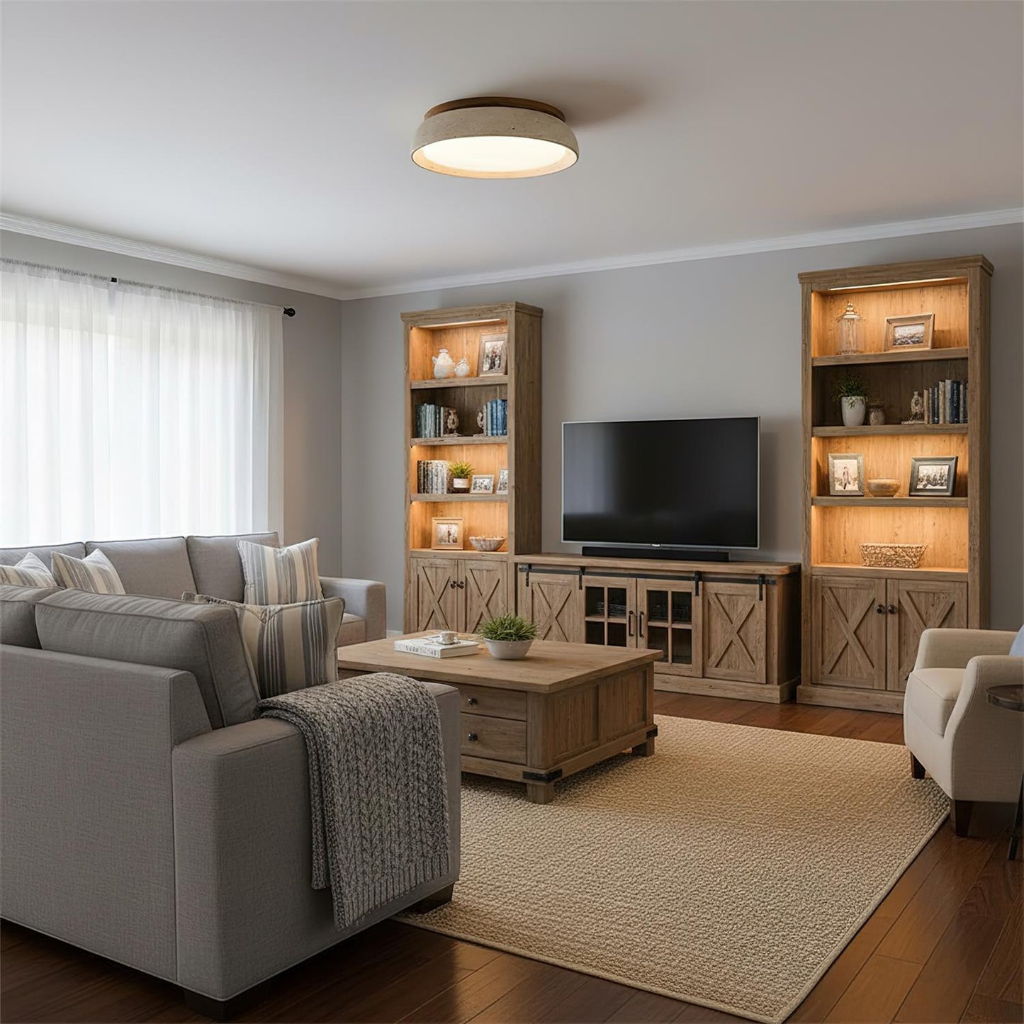 Stylish Circular LED Ceiling Fixtures for Homes