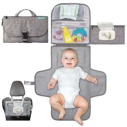 Portable Diaper Changing Pad Foldable Waterproof Baby Diaper Storage Bag