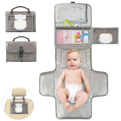 Compact Travel Changing Mat Waterproof Baby Diaper Bag