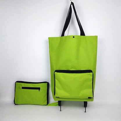 Collapsible Reusable Cart on Wheels with Folding Frame