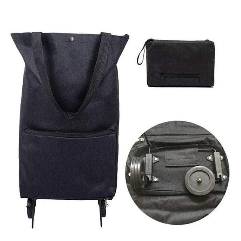 Collapsible Reusable Cart on Wheels with Folding Frame