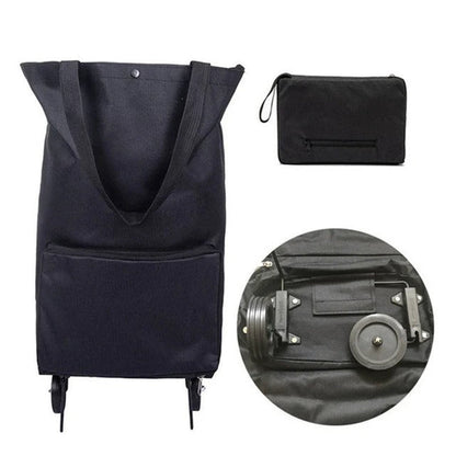 Collapsible Reusable Cart on Wheels with Folding Frame
