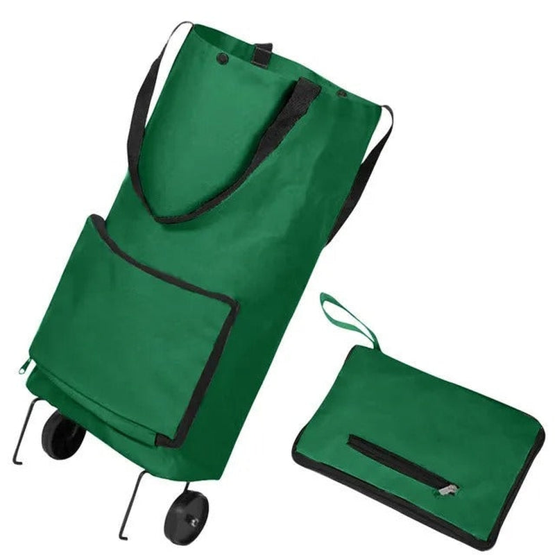 Collapsible Reusable Cart on Wheels with Folding Frame