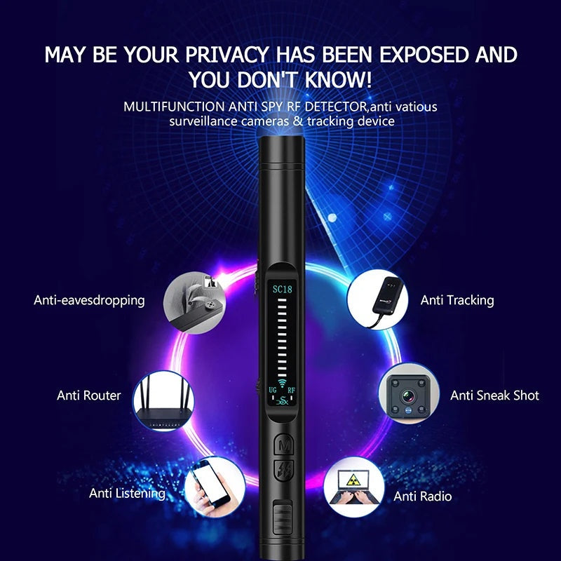 Portable GPS RF Bug Detector for Hidden Cameras and Trackers