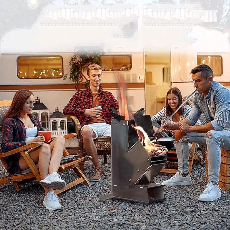 Compact Camping Wood Fired Portable Space Heater - Halri
