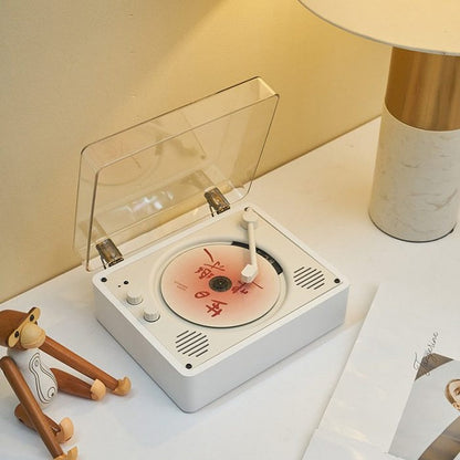 Compact Vintage CD Music Player with Wireless Speakers