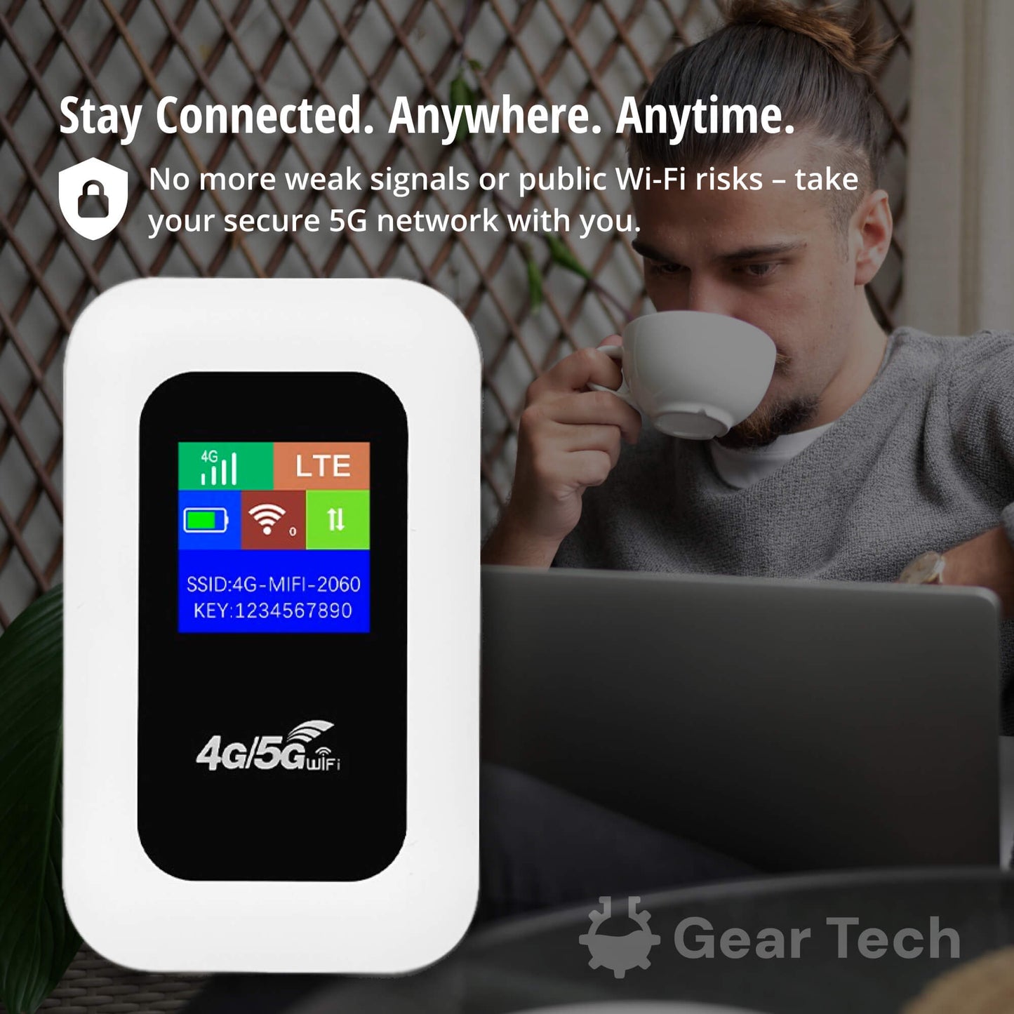 Compact Mobile Wi-Fi Router for Travel and Home Use