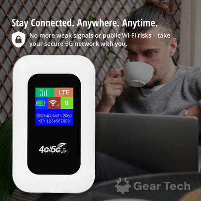 Compact Mobile Wi-Fi Router for Travel and Home Use