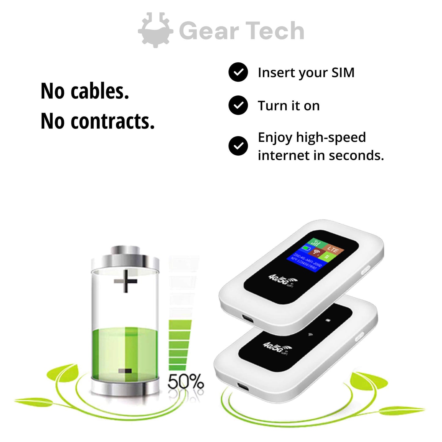 Compact Mobile Wi-Fi Router for Travel and Home Use