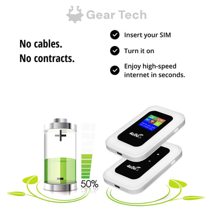 Compact Mobile Wi-Fi Router for Travel and Home Use