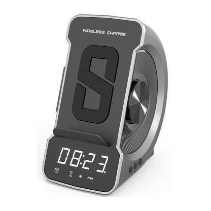 Portable Bluetooth Speaker Alarm Clock with Wireless Charging – Compact Design for Home and Travel 4