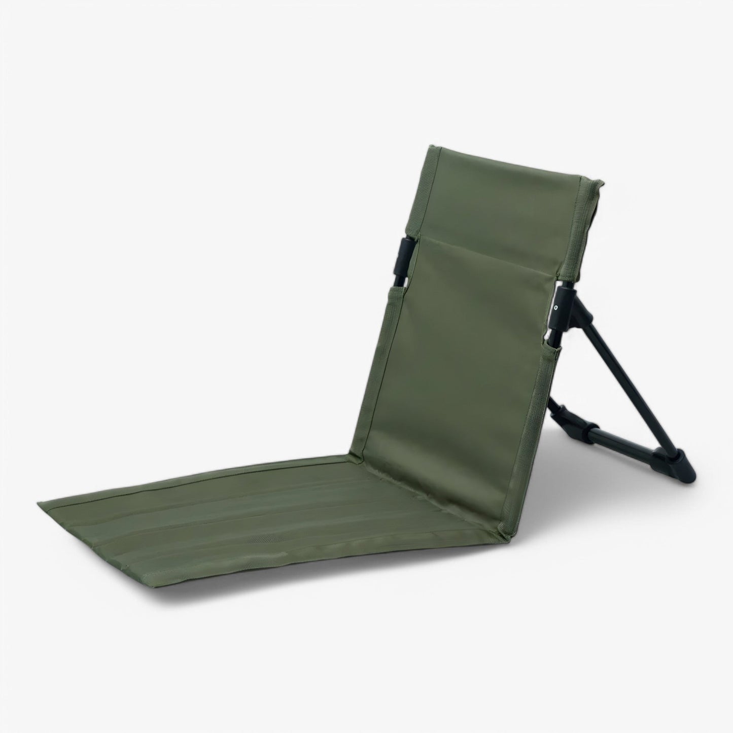 Collapsible Outdoor Chair with Back Support - Compact Camping Seat
