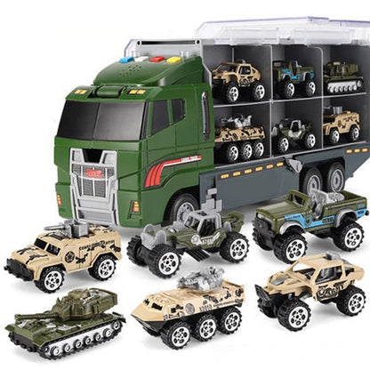 Portable Kids Construction Vehicle Playset – Mini Trucks, Excavators, and Storage Case for Easy Transport