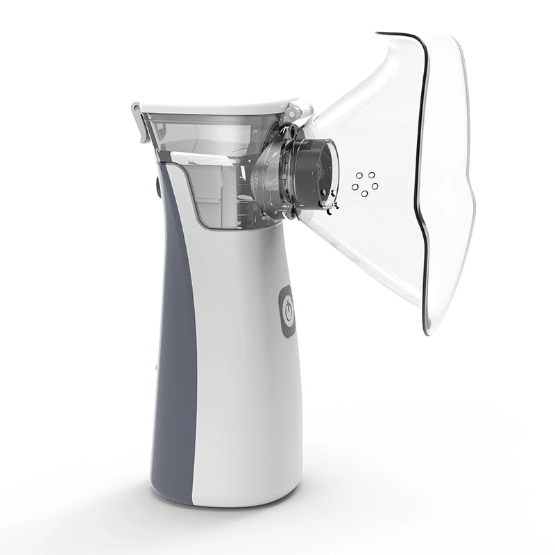 Portable Mesh Nebulizer - Handheld Breathing Relief With Fine Mist, USB AA Powered, Auto Shut-Off, Quiet Operation
