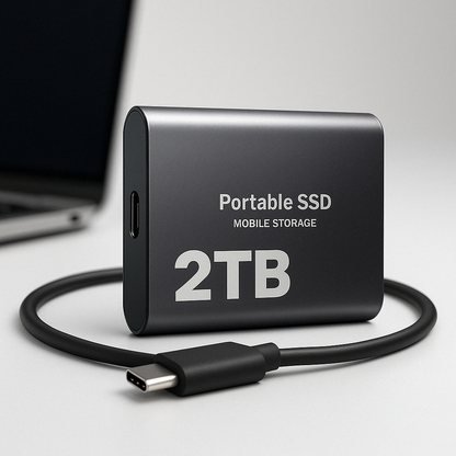 Fast 2TB USB-C Portable External SSD Drive - Halri
