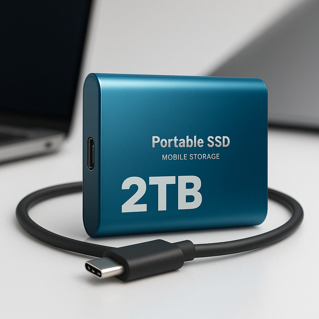 Fast 2TB USB-C Portable External SSD Drive