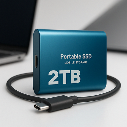 Fast 2TB USB-C Portable External SSD Drive