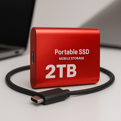 Fast 2TB USB-C Portable External SSD Drive