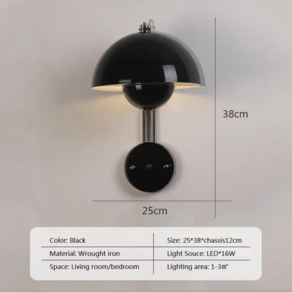 Modern Mushroom Wall Light Fixture