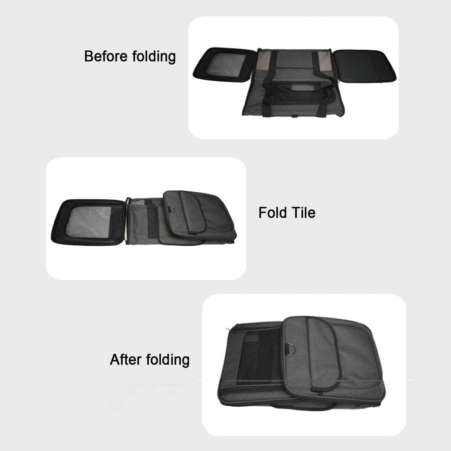 Premium Extra Large Cat Carrier with Wheels, Detachable & Foldable Dog Trolley Case