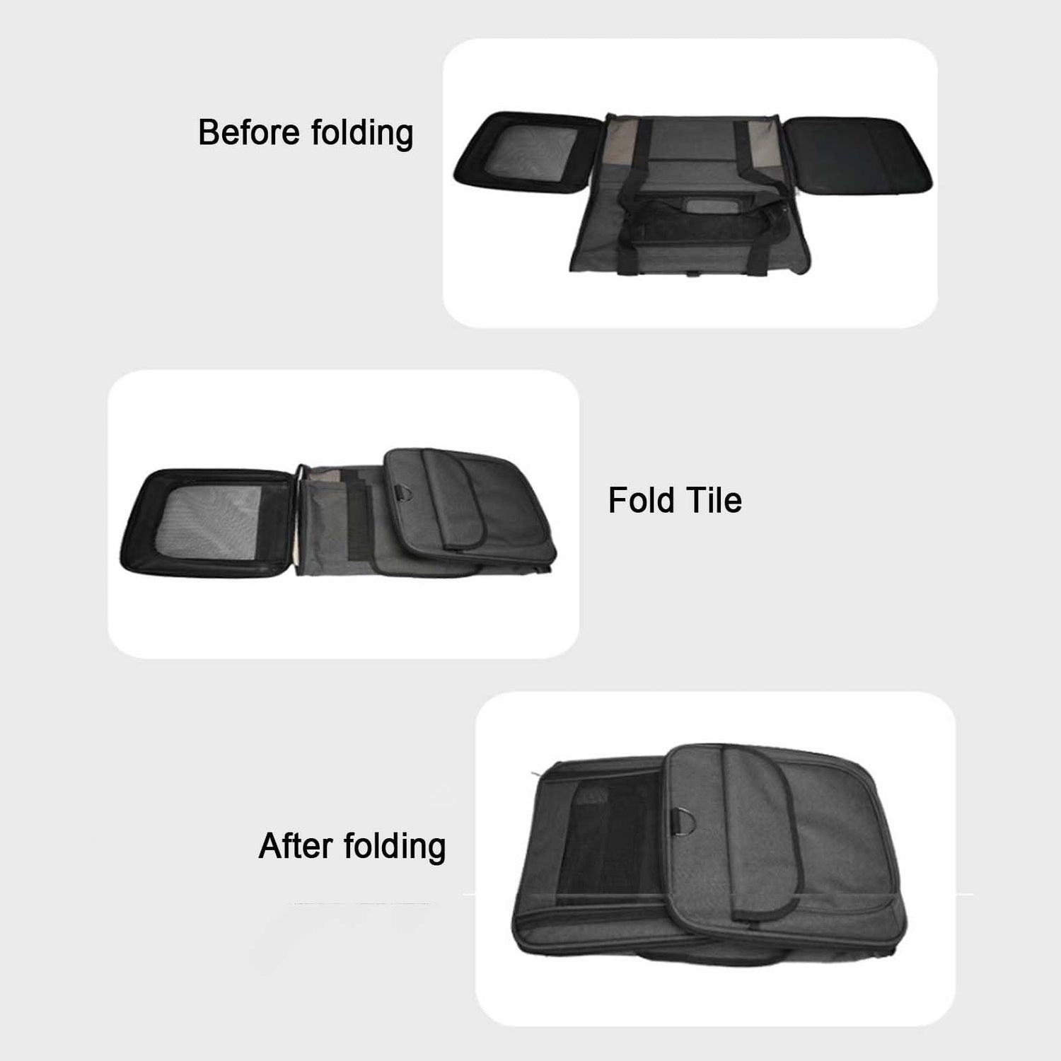 Premium Extra Large Cat Carrier with Wheels, Detachable & Foldable Dog Trolley Case