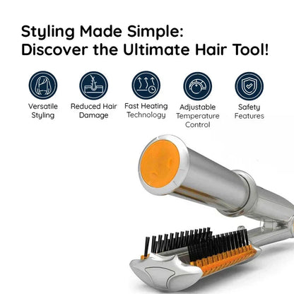 Dual Function Spin Hot Hair Straightening Brush