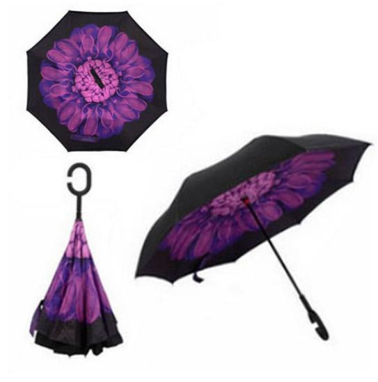 Waterproof Automatic Compact Reverse Umbrella