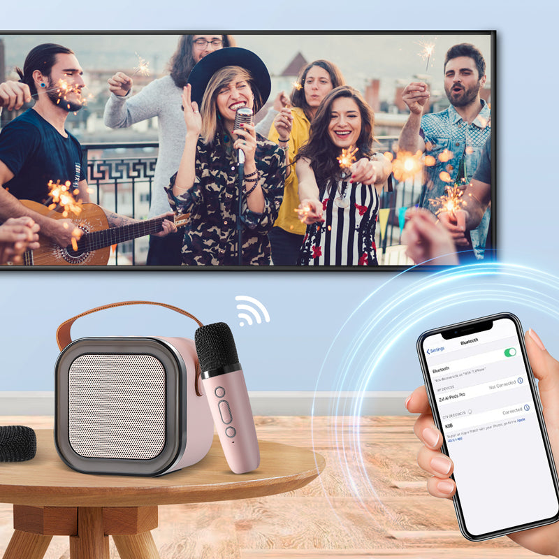 Portable Karaoke System With Bluetooth Mic