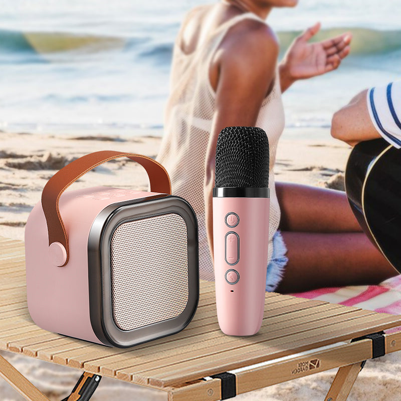 Portable Karaoke System With Bluetooth Mic
