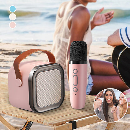 Portable Karaoke System With Bluetooth Mic