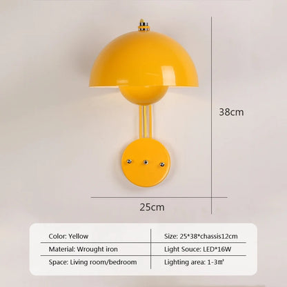 Modern Mushroom Wall Light Fixture