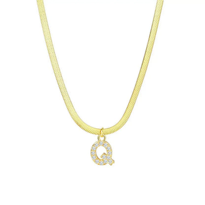Delicate Diamond Initial Bar Necklace