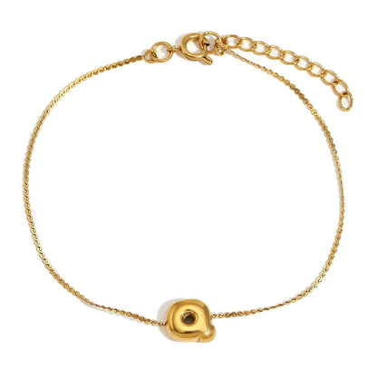 Tiny Alphabet Letter Charm Bracelet