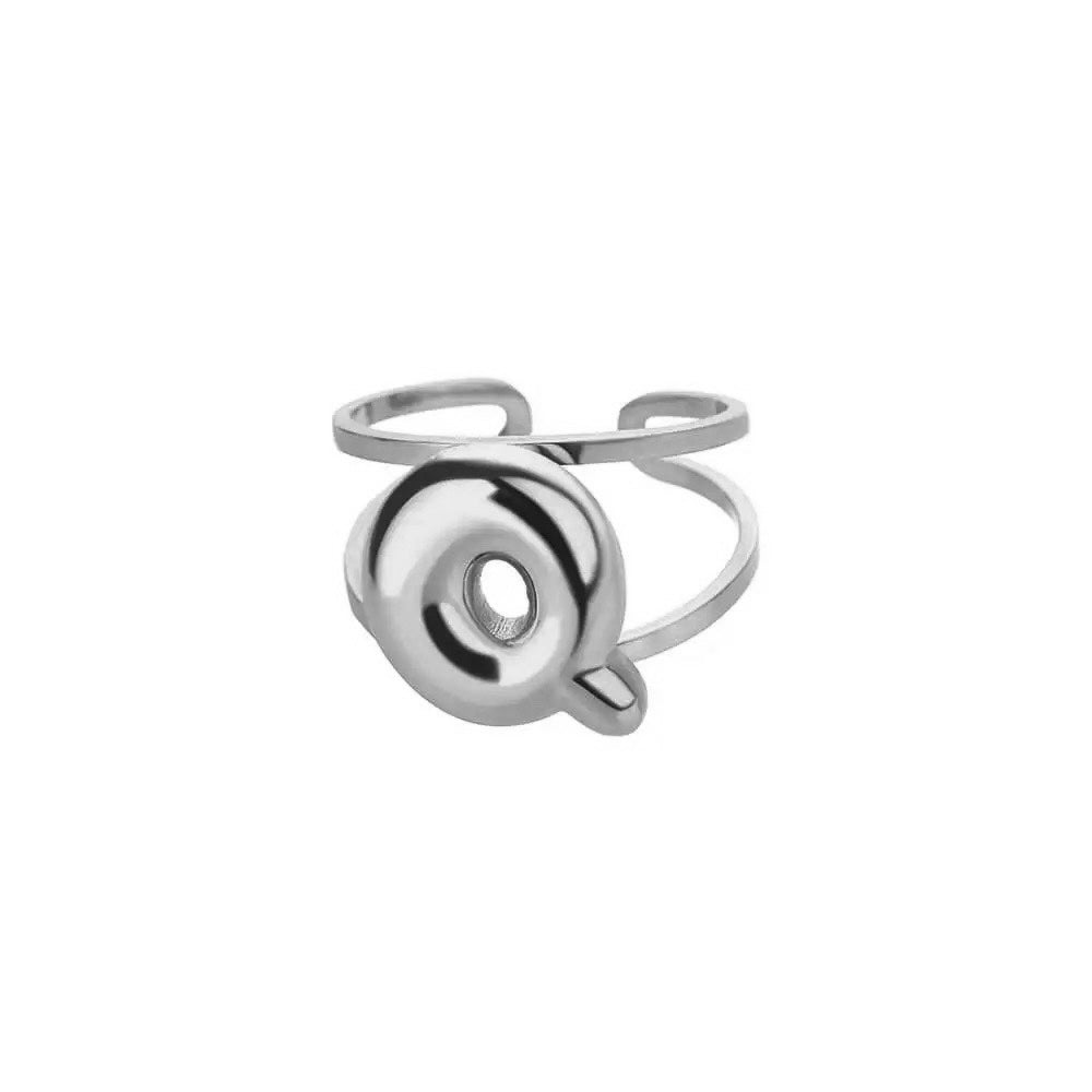 Personalized Initial Open Ring Adjustable Band