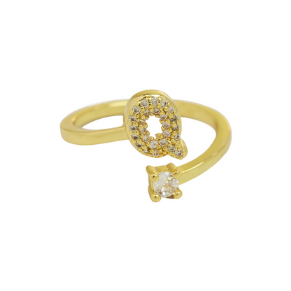 Delicate Sparkle Initial Diamond Ring