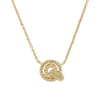 Shining Initial Diamond Pendant Necklace