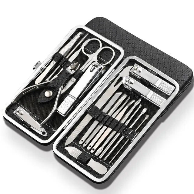 Premium 19-Piece Nail Care Kit Stainless Steel - Halri