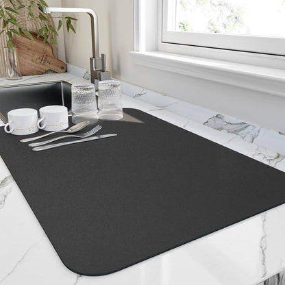Fast Drying Dish Mat - Compact Absorbent Kitchen Accessory - Halri