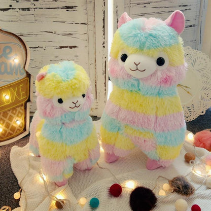 Colorful Llama Plush Toy Soft Cuddly Stuffed Animal Gift - Halri