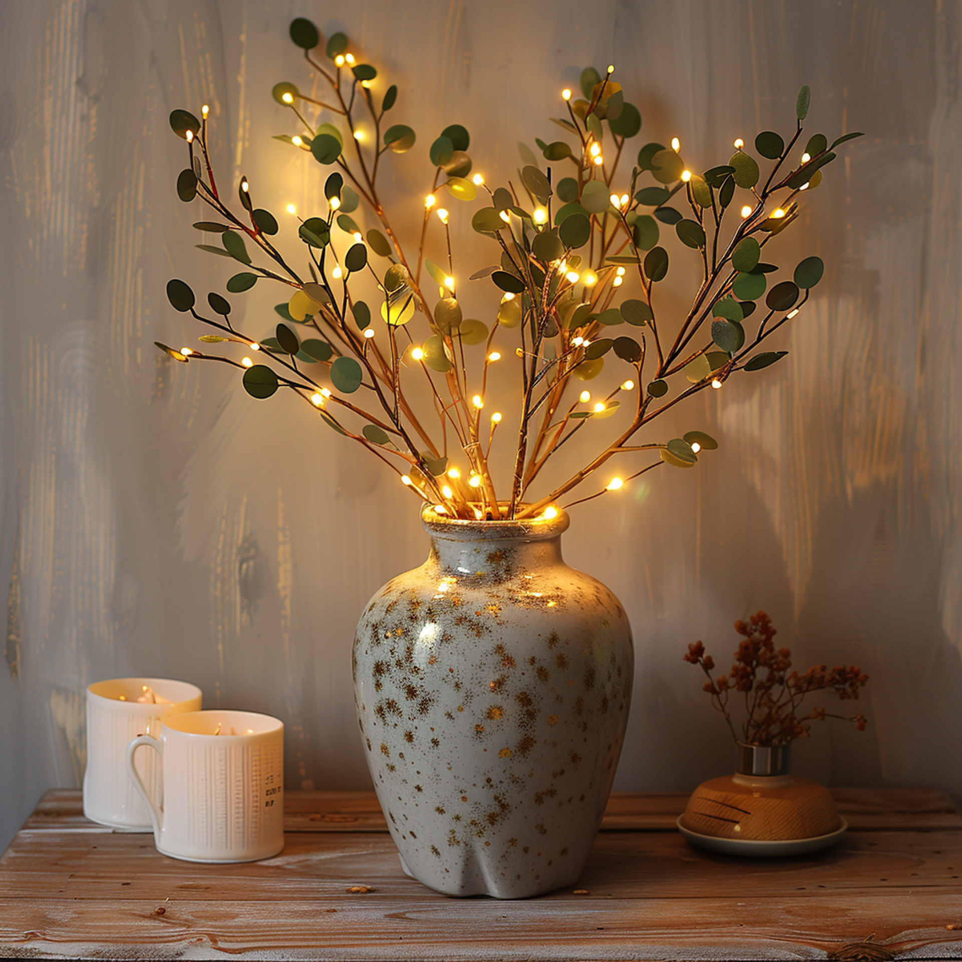 Beautiful Olive Leaf Fairy String Lights - 70cm - Halri