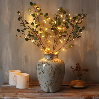 Beautiful Olive Leaf Fairy String Lights - 70cm - Halri