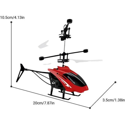 RC Helicopter Drone Remote Control Aircraft Toy with Smart Sensors and LED Lights, Safe for Ages 5+