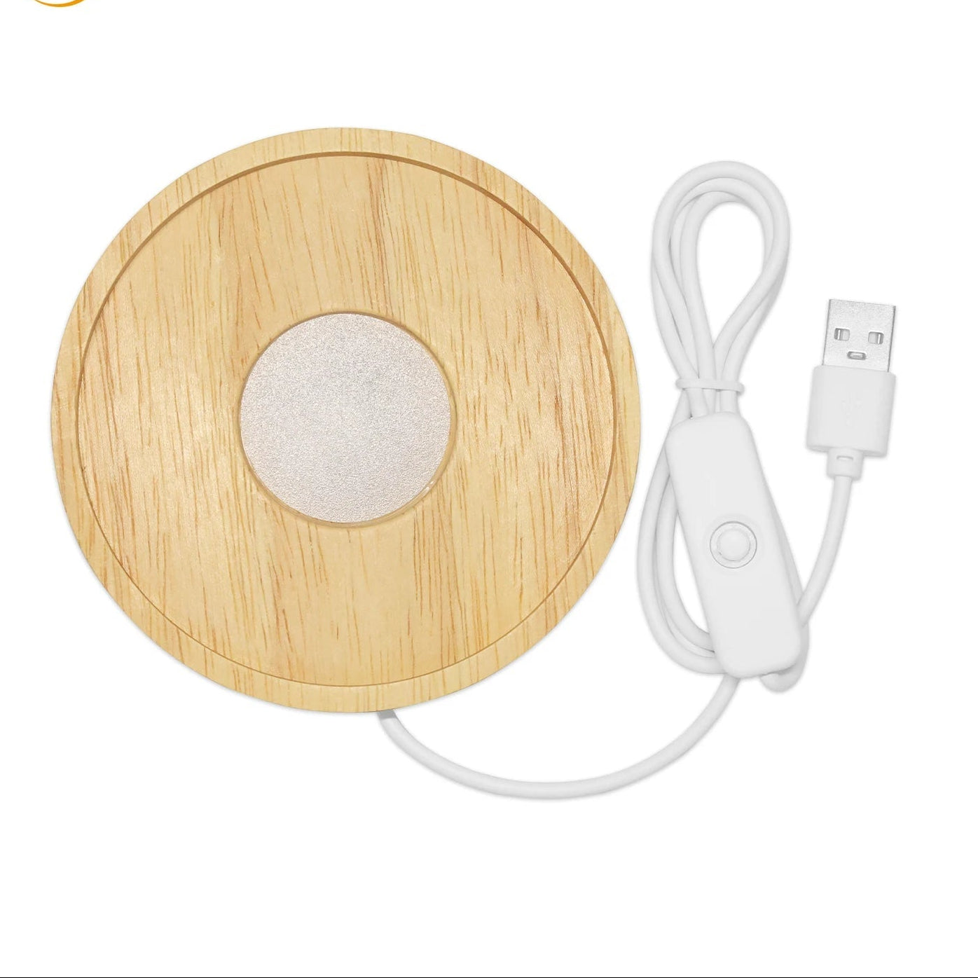Colorful USB Table Lamp with Wood Base - Halri