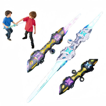 Colorful LED Double Lightsaber Toy with Sound Effects - Halri